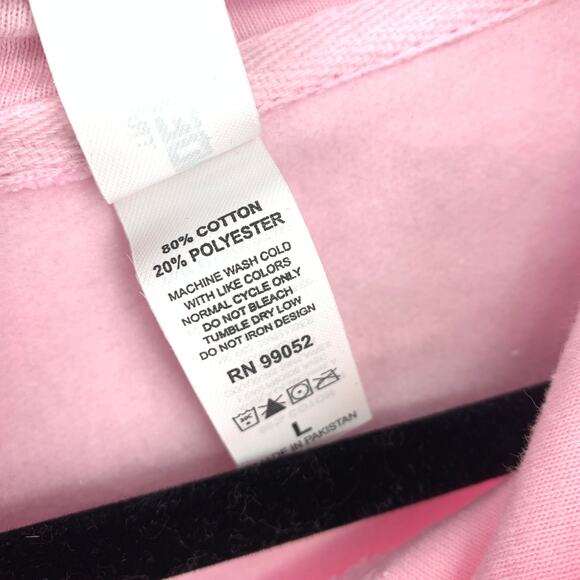 Johnny Ross Sweatshirt Unisex L Barbra Lady Like Pullover Hoodie Pink NWOT - Picture 7 of 7